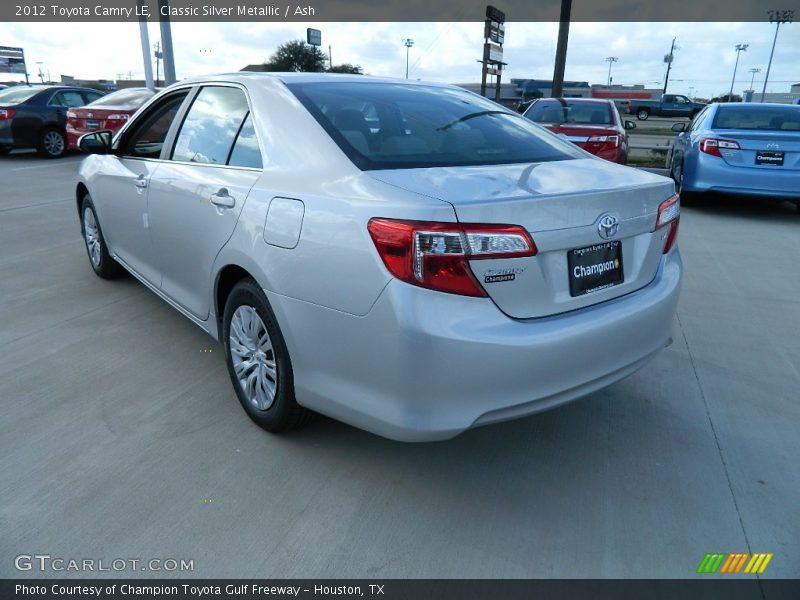 Classic Silver Metallic / Ash 2012 Toyota Camry LE