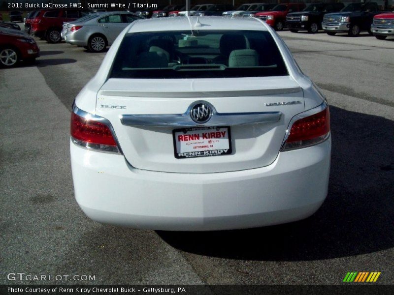 Summit White / Titanium 2012 Buick LaCrosse FWD