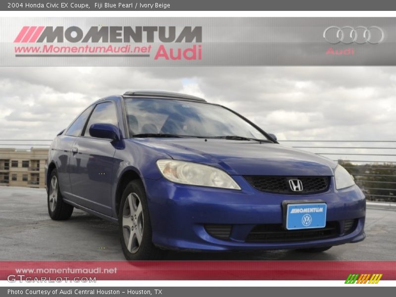 Fiji Blue Pearl / Ivory Beige 2004 Honda Civic EX Coupe