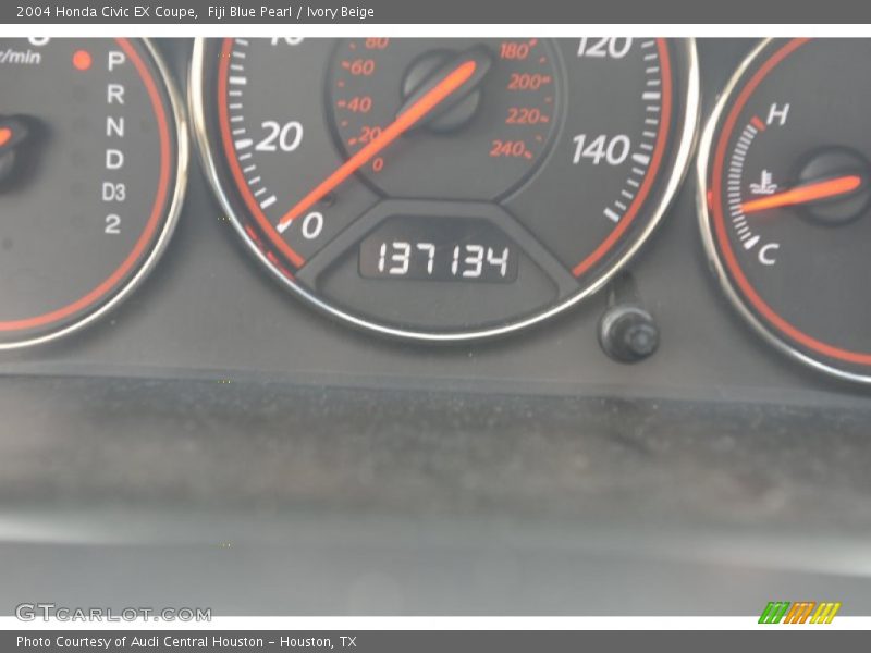 Fiji Blue Pearl / Ivory Beige 2004 Honda Civic EX Coupe