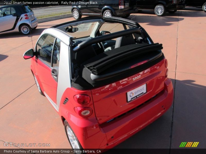 Rally Red / Design Black 2012 Smart fortwo passion cabriolet