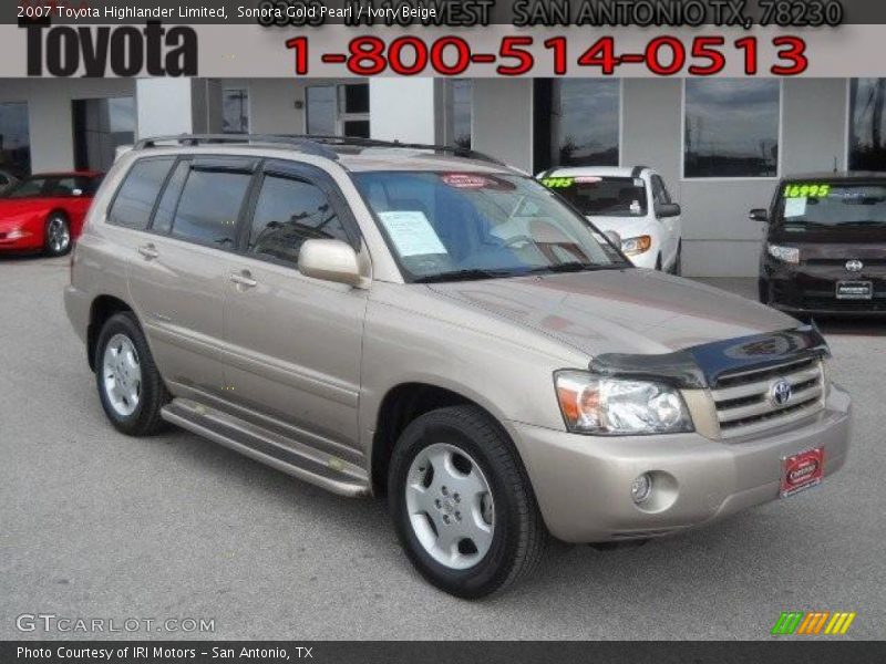 Sonora Gold Pearl / Ivory Beige 2007 Toyota Highlander Limited