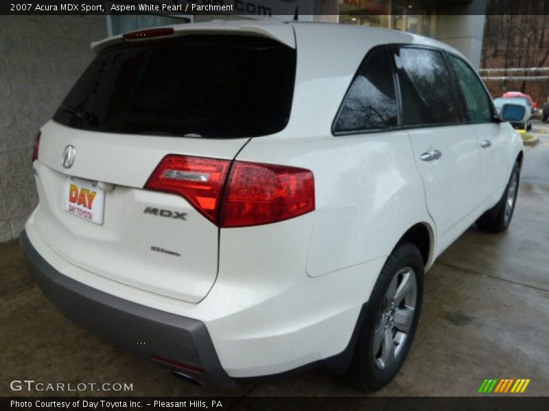 Aspen White Pearl / Parchment 2007 Acura MDX Sport