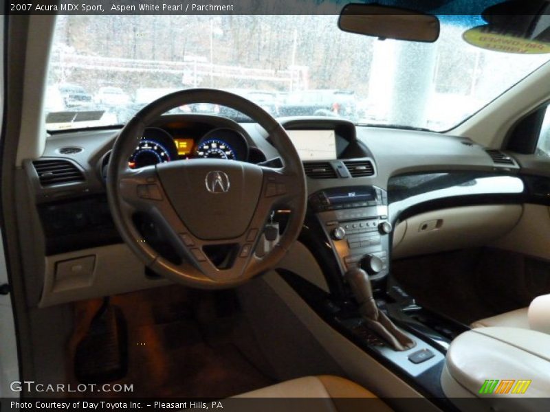 Aspen White Pearl / Parchment 2007 Acura MDX Sport