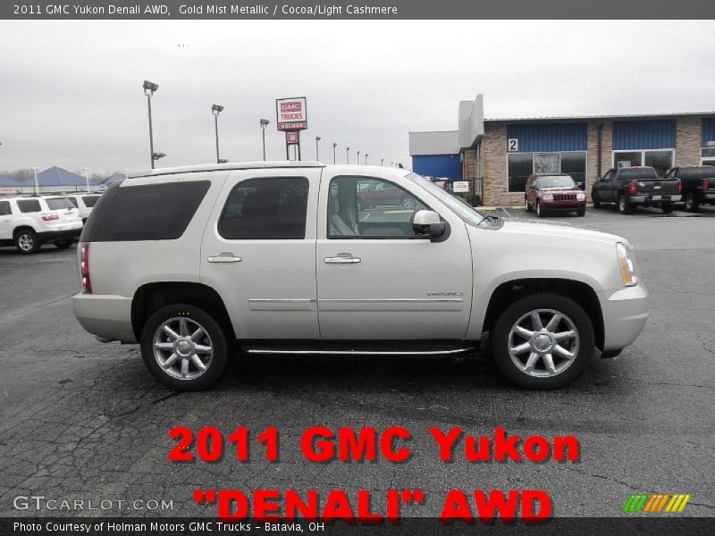 Gold Mist Metallic / Cocoa/Light Cashmere 2011 GMC Yukon Denali AWD