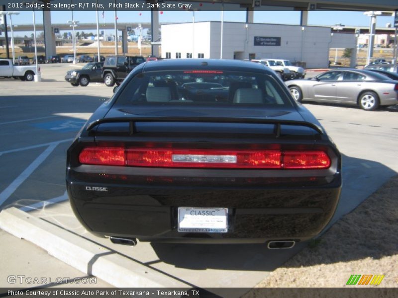 Pitch Black / Dark Slate Gray 2012 Dodge Challenger R/T Plus