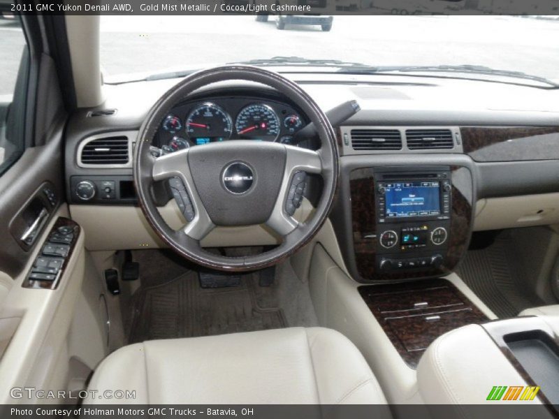 Gold Mist Metallic / Cocoa/Light Cashmere 2011 GMC Yukon Denali AWD