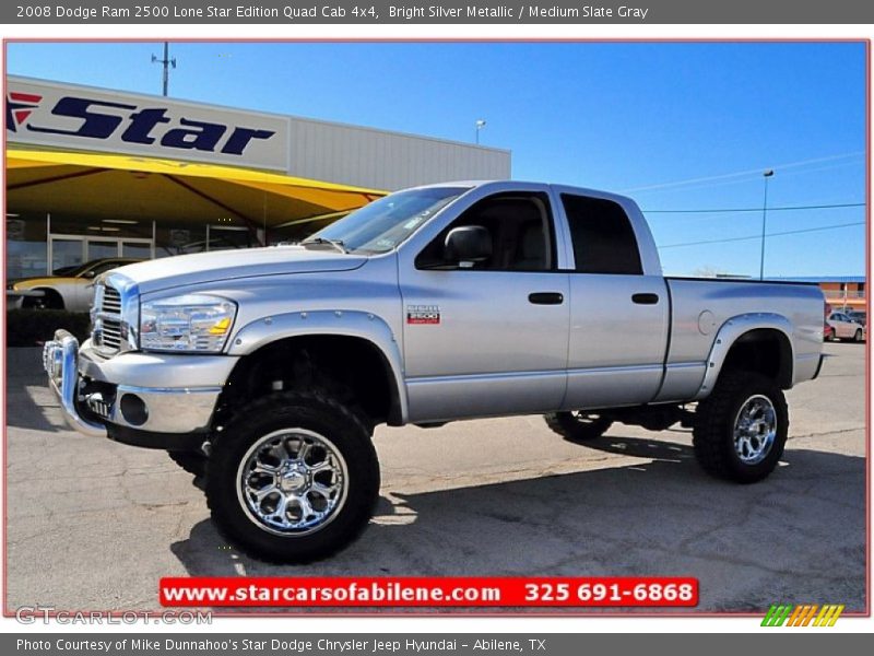 Bright Silver Metallic / Medium Slate Gray 2008 Dodge Ram 2500 Lone Star Edition Quad Cab 4x4