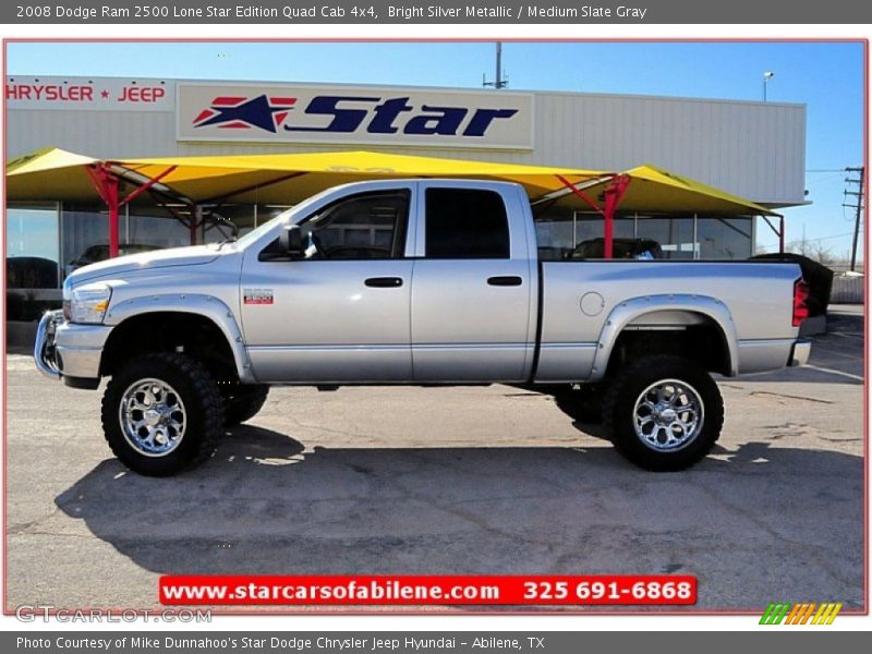 Bright Silver Metallic / Medium Slate Gray 2008 Dodge Ram 2500 Lone Star Edition Quad Cab 4x4