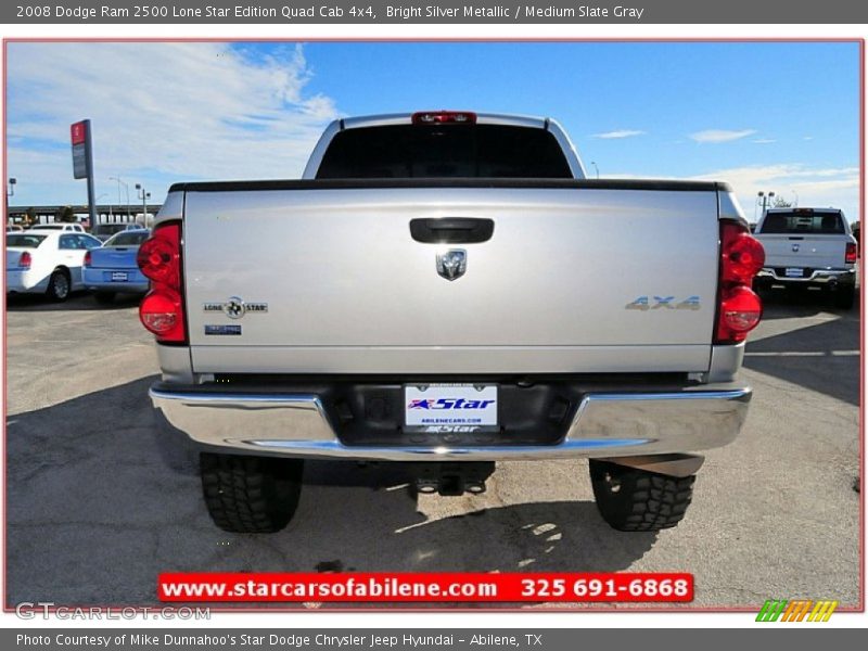 Bright Silver Metallic / Medium Slate Gray 2008 Dodge Ram 2500 Lone Star Edition Quad Cab 4x4