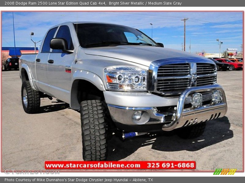 Bright Silver Metallic / Medium Slate Gray 2008 Dodge Ram 2500 Lone Star Edition Quad Cab 4x4