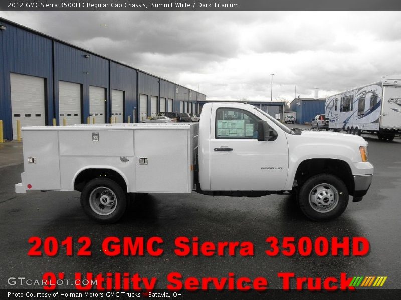Summit White / Dark Titanium 2012 GMC Sierra 3500HD Regular Cab Chassis