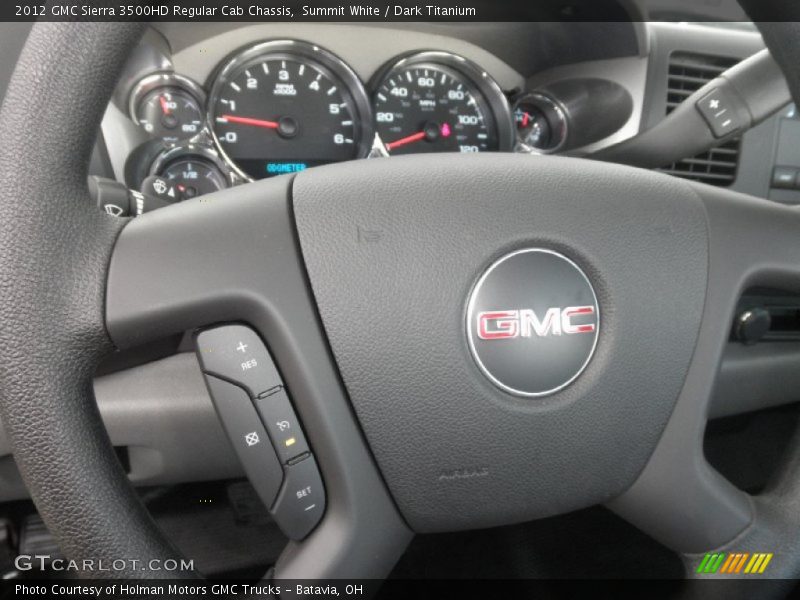 Summit White / Dark Titanium 2012 GMC Sierra 3500HD Regular Cab Chassis