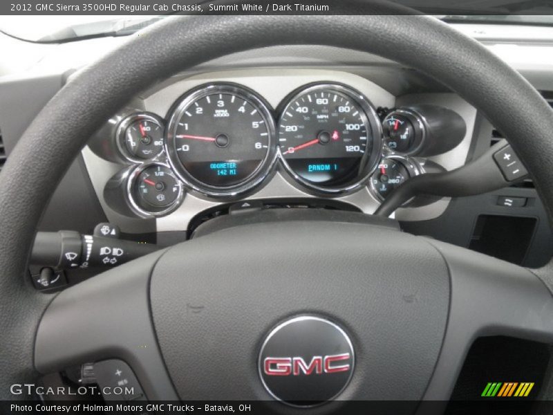 Summit White / Dark Titanium 2012 GMC Sierra 3500HD Regular Cab Chassis