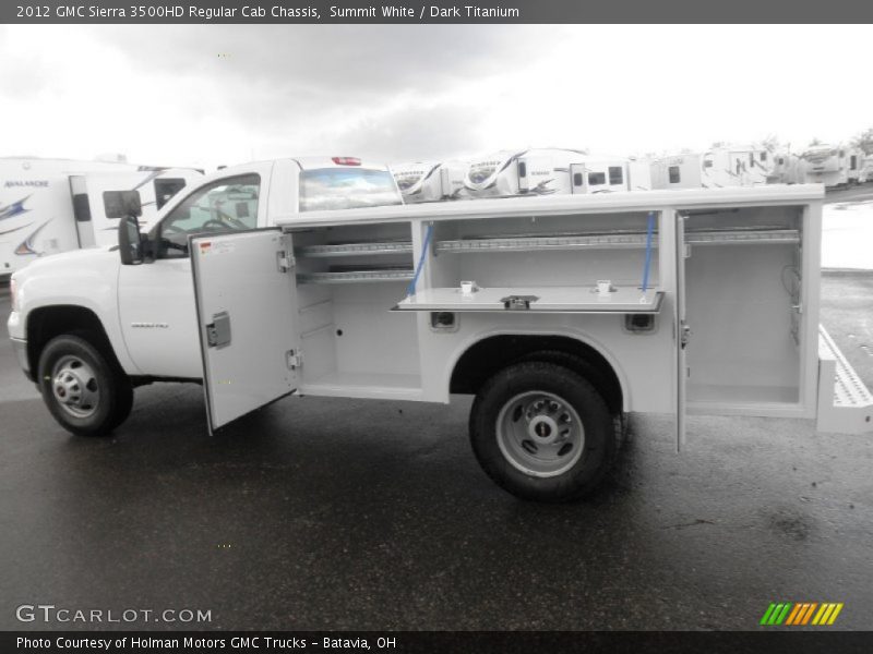Summit White / Dark Titanium 2012 GMC Sierra 3500HD Regular Cab Chassis