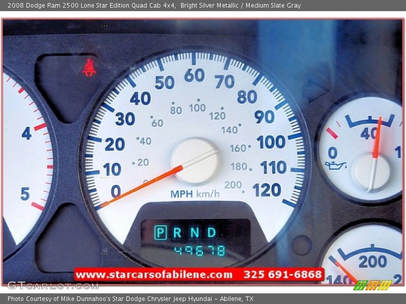 Bright Silver Metallic / Medium Slate Gray 2008 Dodge Ram 2500 Lone Star Edition Quad Cab 4x4