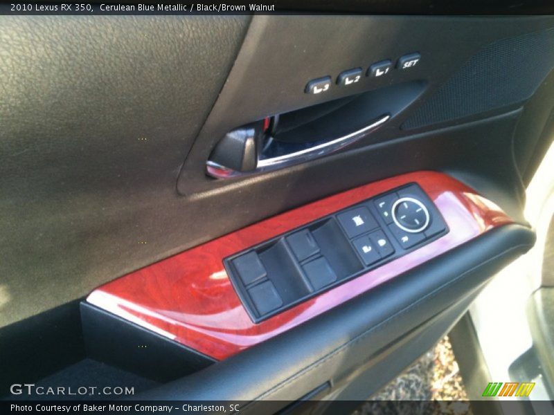 Cerulean Blue Metallic / Black/Brown Walnut 2010 Lexus RX 350