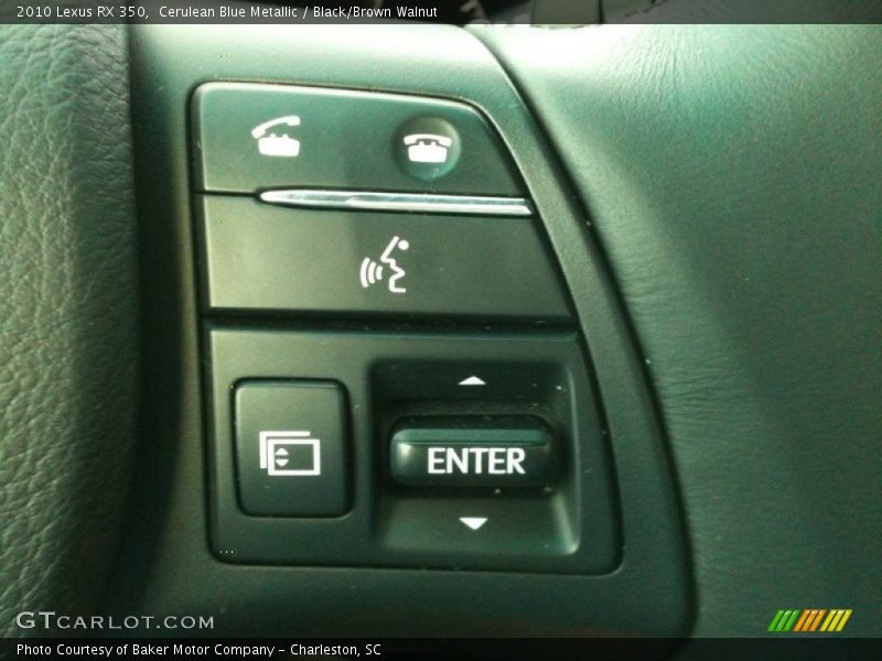 Cerulean Blue Metallic / Black/Brown Walnut 2010 Lexus RX 350