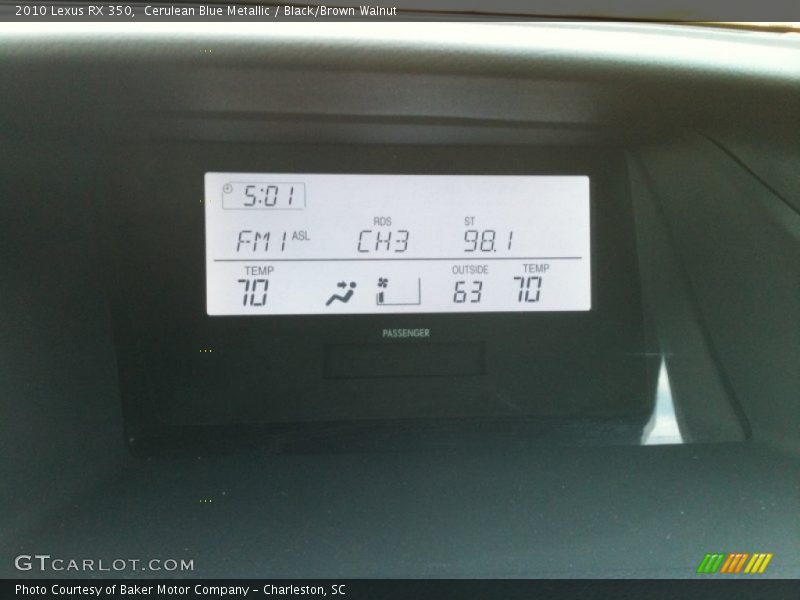 Cerulean Blue Metallic / Black/Brown Walnut 2010 Lexus RX 350