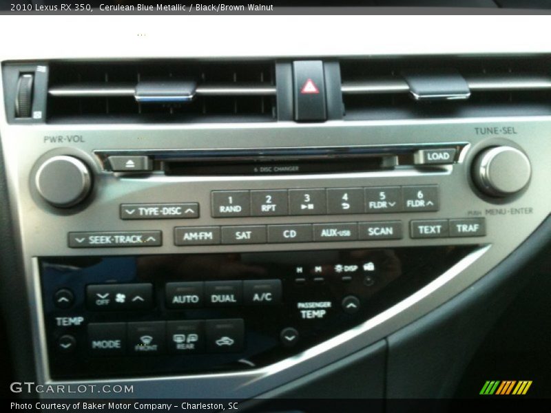 Cerulean Blue Metallic / Black/Brown Walnut 2010 Lexus RX 350