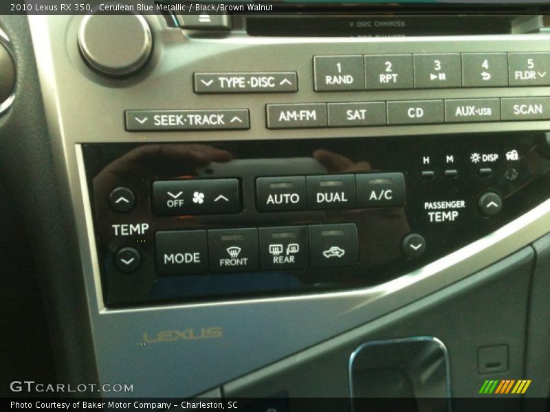 Cerulean Blue Metallic / Black/Brown Walnut 2010 Lexus RX 350