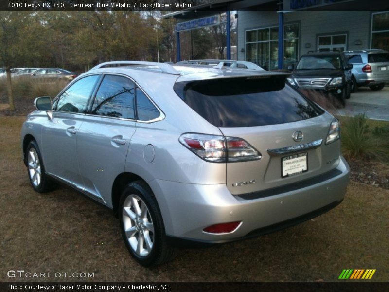 Cerulean Blue Metallic / Black/Brown Walnut 2010 Lexus RX 350