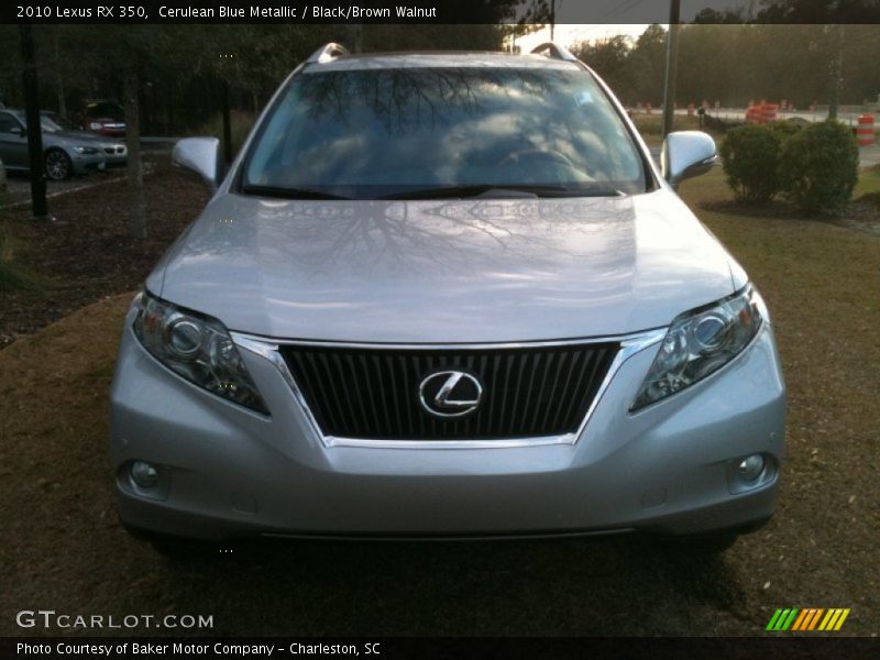 Cerulean Blue Metallic / Black/Brown Walnut 2010 Lexus RX 350