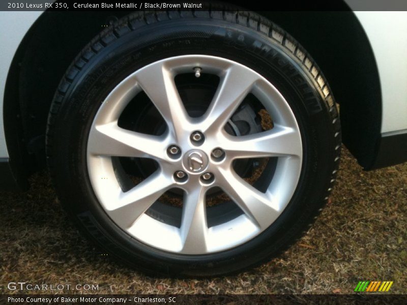 Cerulean Blue Metallic / Black/Brown Walnut 2010 Lexus RX 350