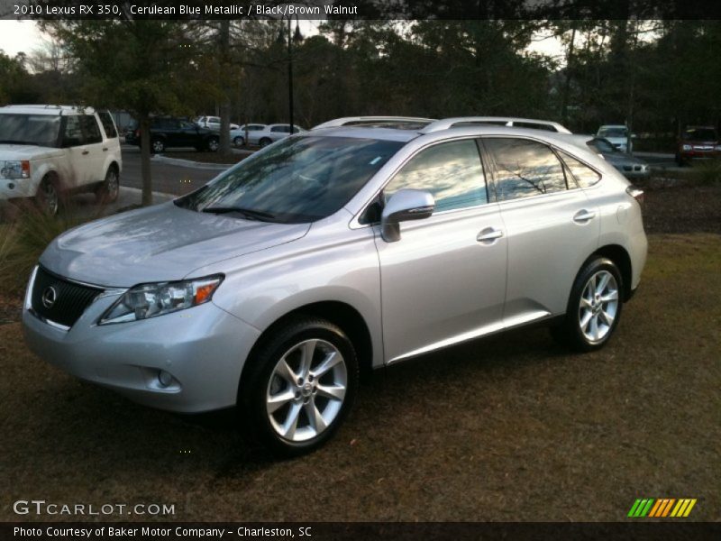 Cerulean Blue Metallic / Black/Brown Walnut 2010 Lexus RX 350