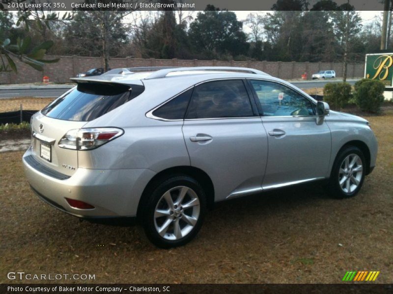 Cerulean Blue Metallic / Black/Brown Walnut 2010 Lexus RX 350