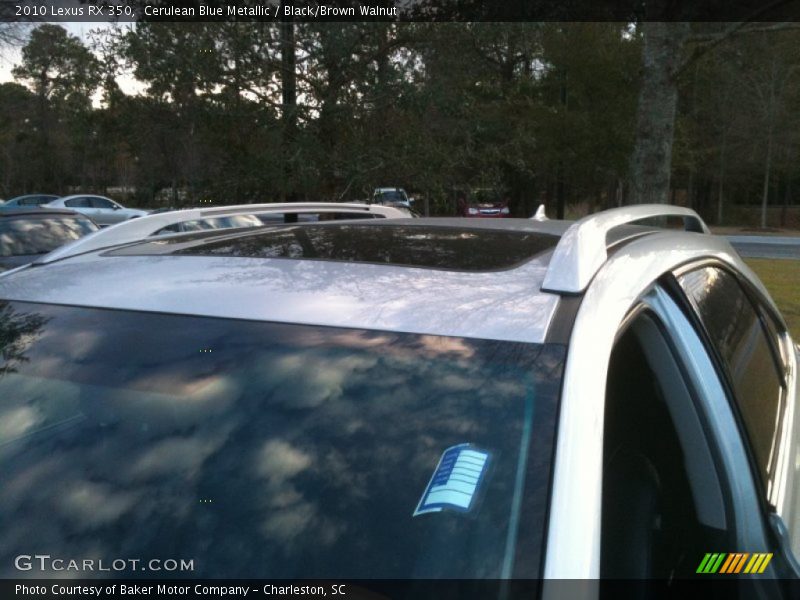 Cerulean Blue Metallic / Black/Brown Walnut 2010 Lexus RX 350
