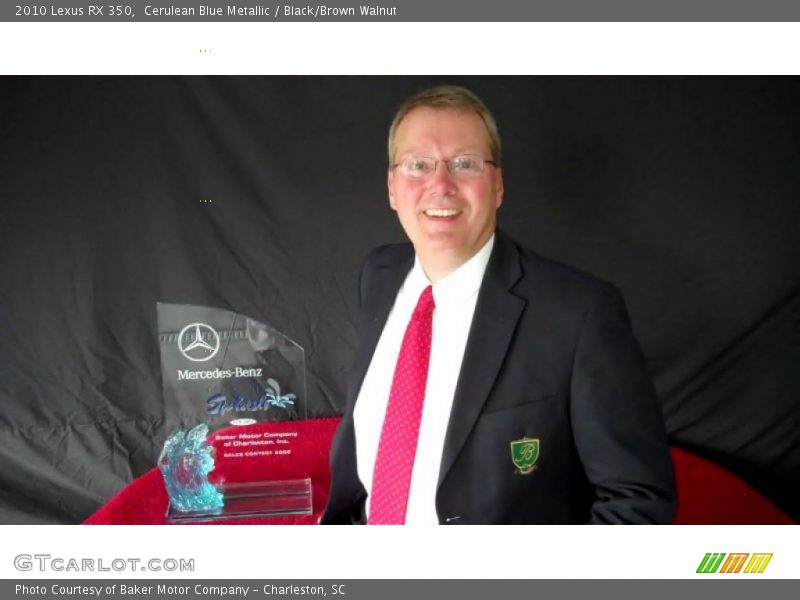 Cerulean Blue Metallic / Black/Brown Walnut 2010 Lexus RX 350