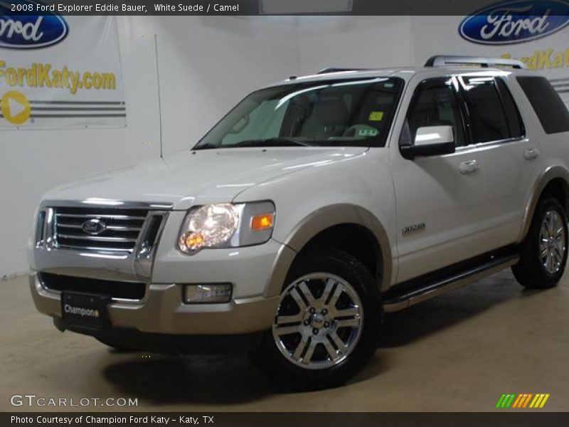 White Suede / Camel 2008 Ford Explorer Eddie Bauer