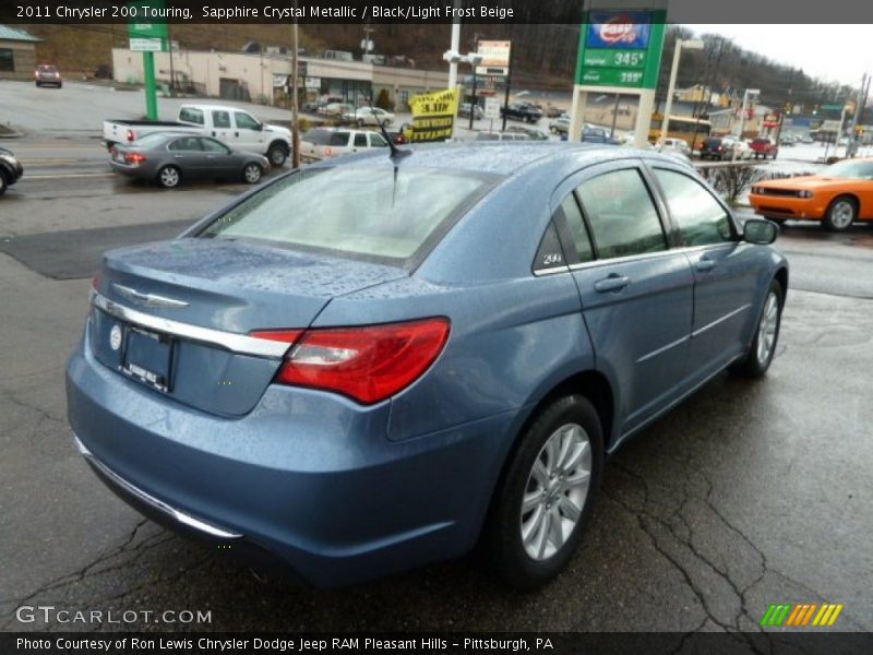 Sapphire Crystal Metallic / Black/Light Frost Beige 2011 Chrysler 200 Touring