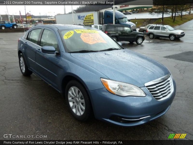 Sapphire Crystal Metallic / Black/Light Frost Beige 2011 Chrysler 200 Touring