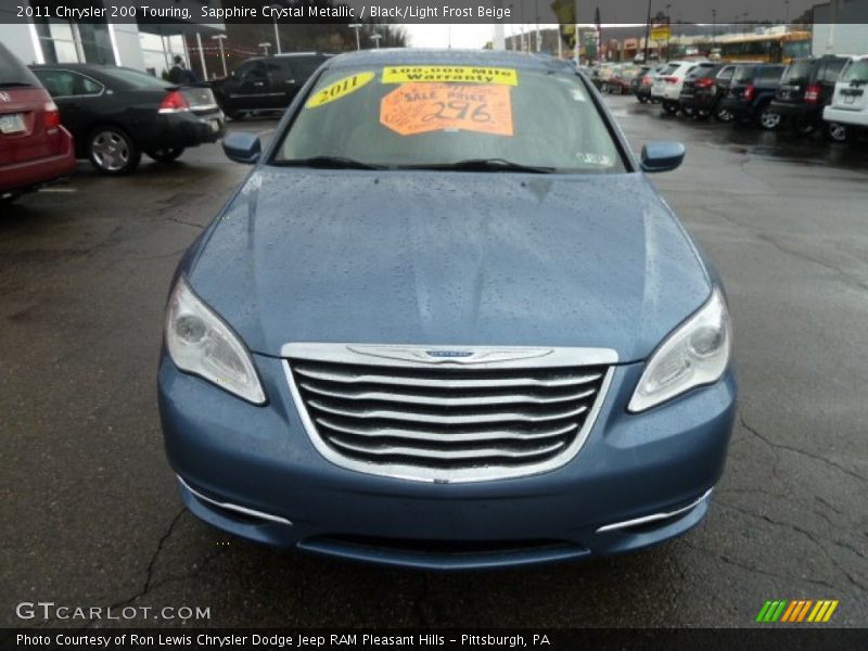 Sapphire Crystal Metallic / Black/Light Frost Beige 2011 Chrysler 200 Touring