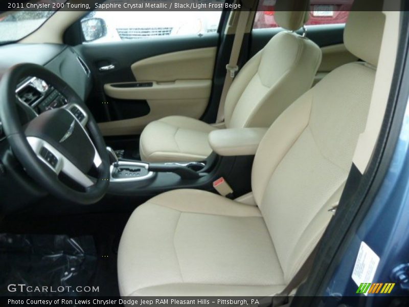 Sapphire Crystal Metallic / Black/Light Frost Beige 2011 Chrysler 200 Touring