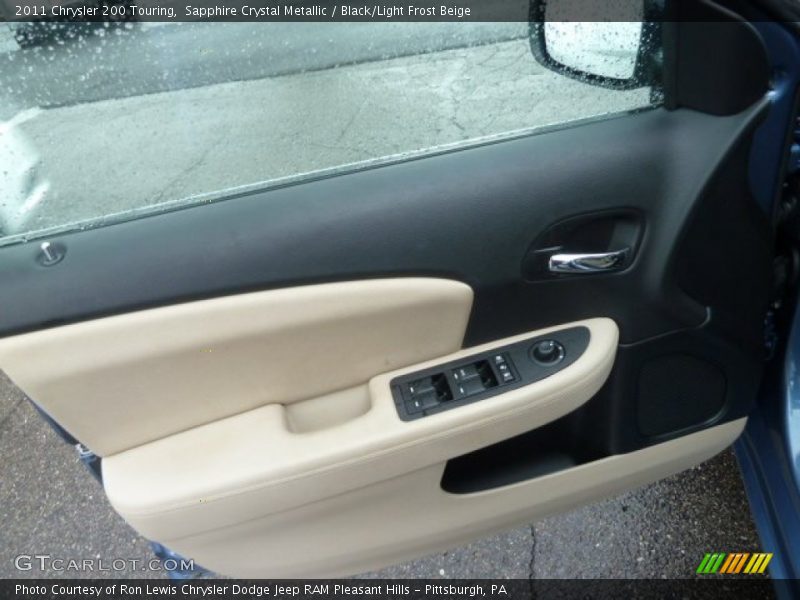 Sapphire Crystal Metallic / Black/Light Frost Beige 2011 Chrysler 200 Touring