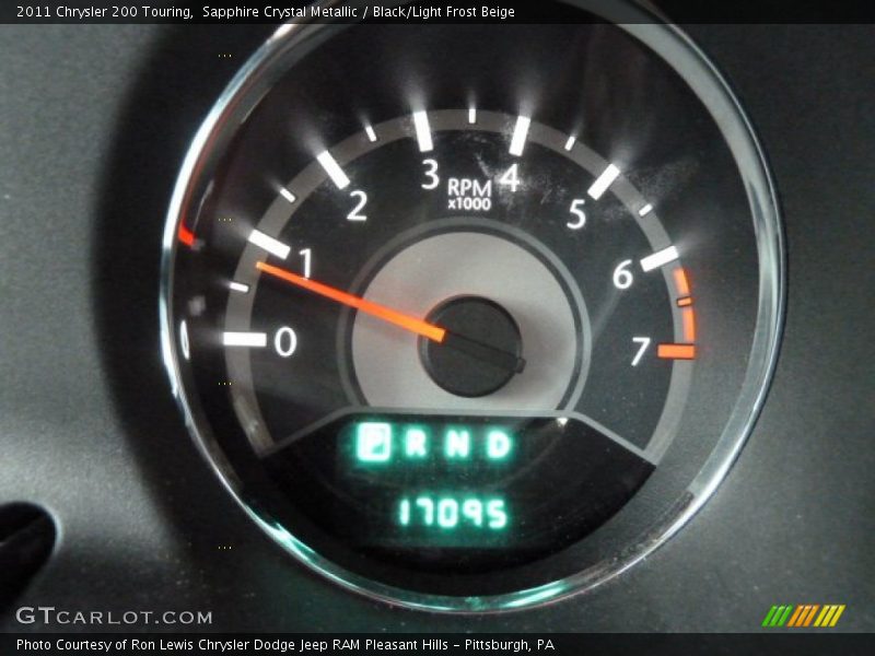 Sapphire Crystal Metallic / Black/Light Frost Beige 2011 Chrysler 200 Touring