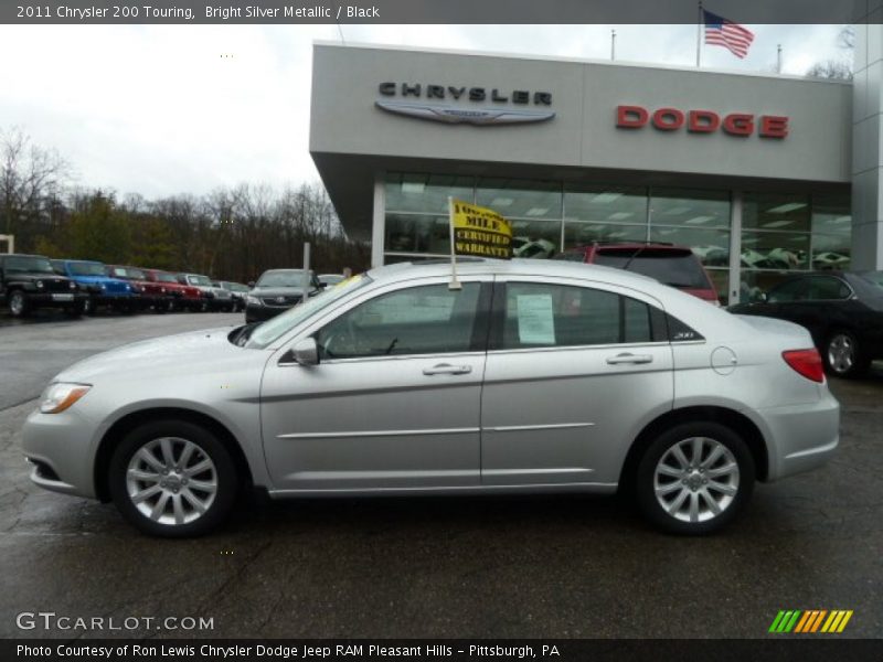 Bright Silver Metallic / Black 2011 Chrysler 200 Touring