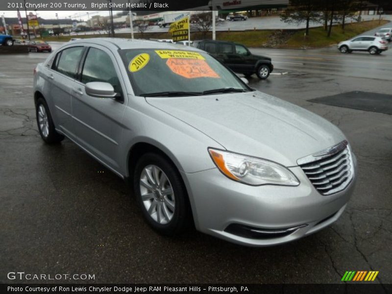 Bright Silver Metallic / Black 2011 Chrysler 200 Touring