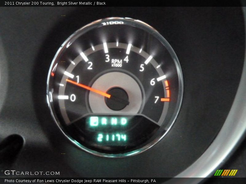 Bright Silver Metallic / Black 2011 Chrysler 200 Touring