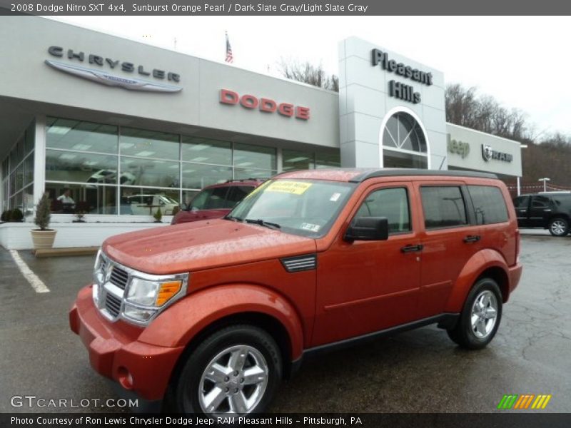Sunburst Orange Pearl / Dark Slate Gray/Light Slate Gray 2008 Dodge Nitro SXT 4x4