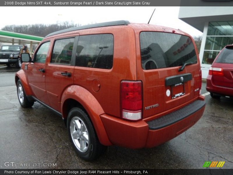 Sunburst Orange Pearl / Dark Slate Gray/Light Slate Gray 2008 Dodge Nitro SXT 4x4