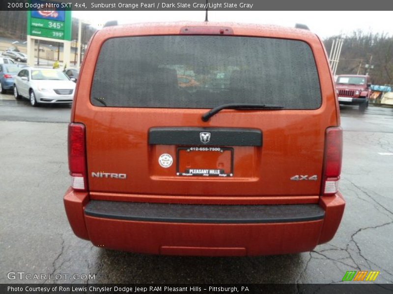 Sunburst Orange Pearl / Dark Slate Gray/Light Slate Gray 2008 Dodge Nitro SXT 4x4