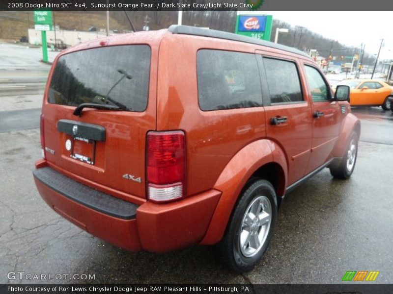 Sunburst Orange Pearl / Dark Slate Gray/Light Slate Gray 2008 Dodge Nitro SXT 4x4