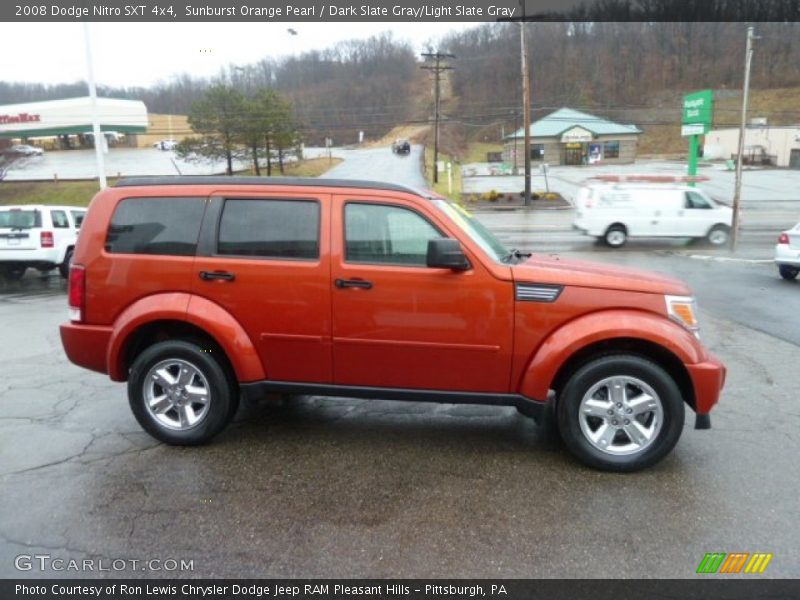 Sunburst Orange Pearl / Dark Slate Gray/Light Slate Gray 2008 Dodge Nitro SXT 4x4