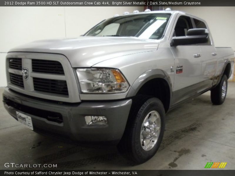 Bright Silver Metallic / Dark Slate/Medium Graystone 2012 Dodge Ram 3500 HD SLT Outdoorsman Crew Cab 4x4