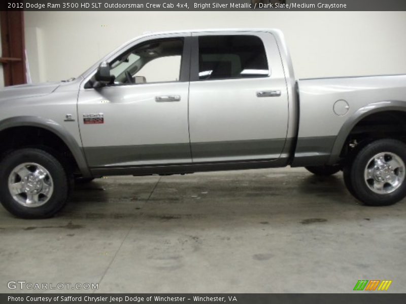 Bright Silver Metallic / Dark Slate/Medium Graystone 2012 Dodge Ram 3500 HD SLT Outdoorsman Crew Cab 4x4