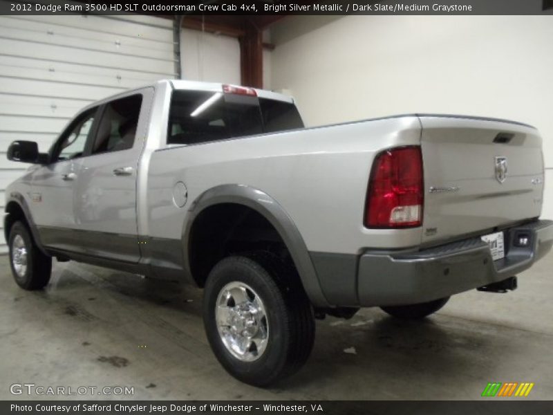 Bright Silver Metallic / Dark Slate/Medium Graystone 2012 Dodge Ram 3500 HD SLT Outdoorsman Crew Cab 4x4